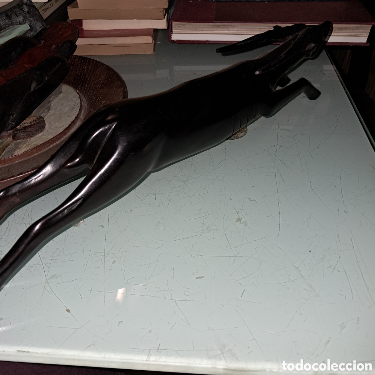 Vintage: Ant&iacute;lope en madera de &eacute;bano,44 cm - Foto 1
