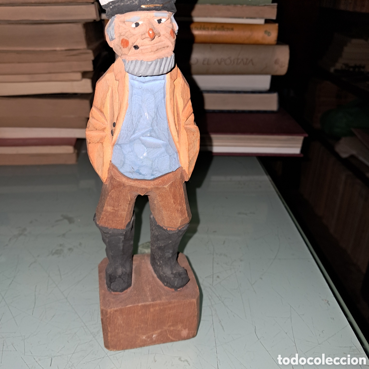 Vintage: Figura n&aacute;utica de madera - Foto 2