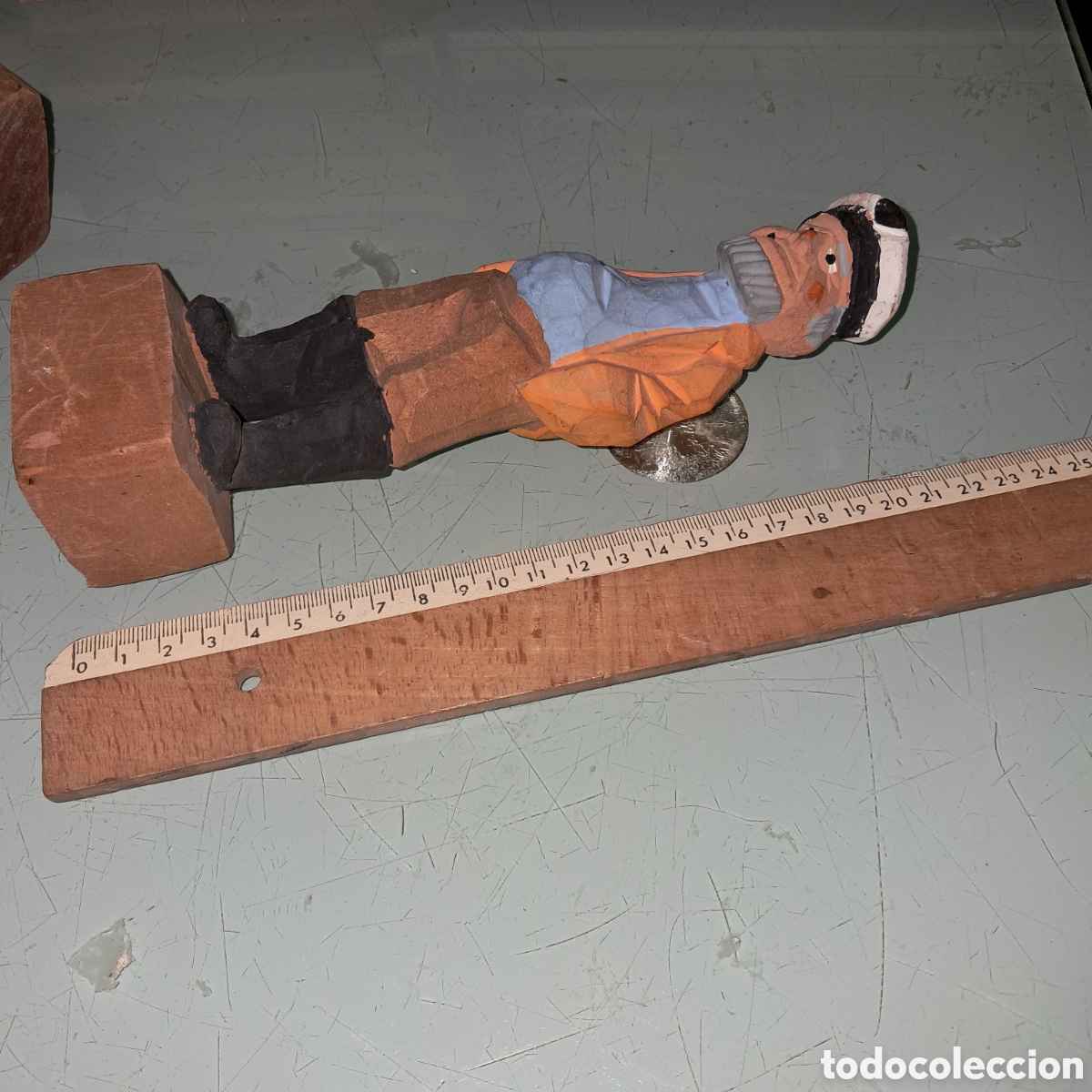 Vintage: Figura n&aacute;utica de madera - Foto 3