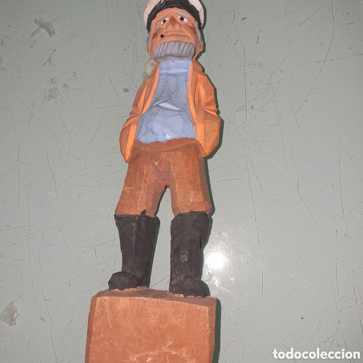Vintage: Figura n&aacute;utica de madera - Foto 1