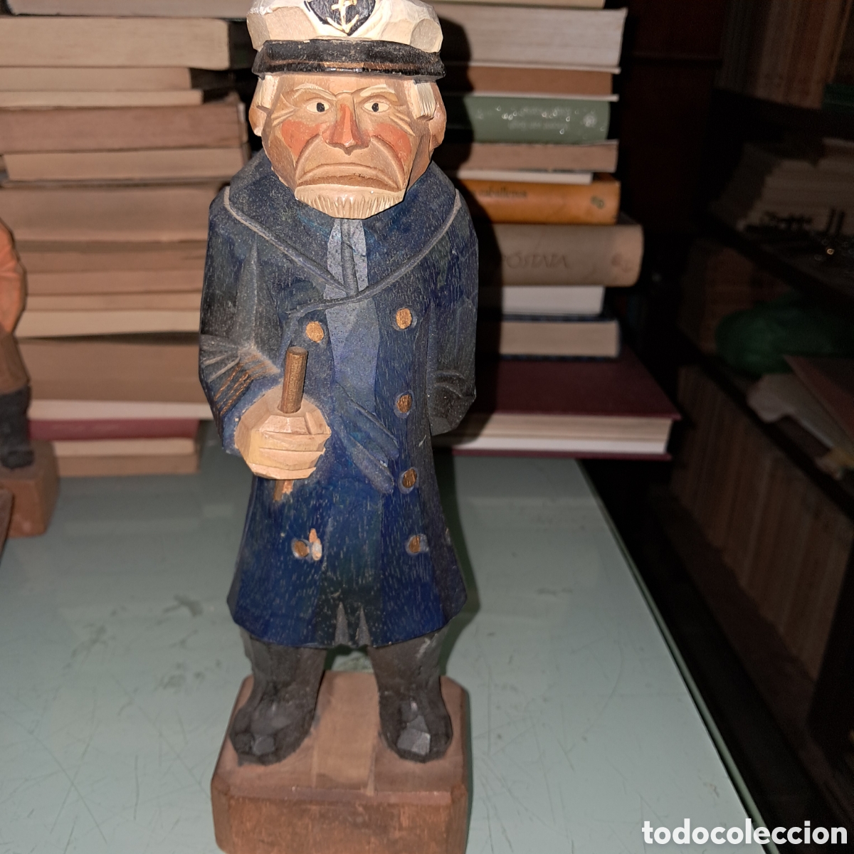 Vintage: Figura n&aacute;utica de madera - Foto 2