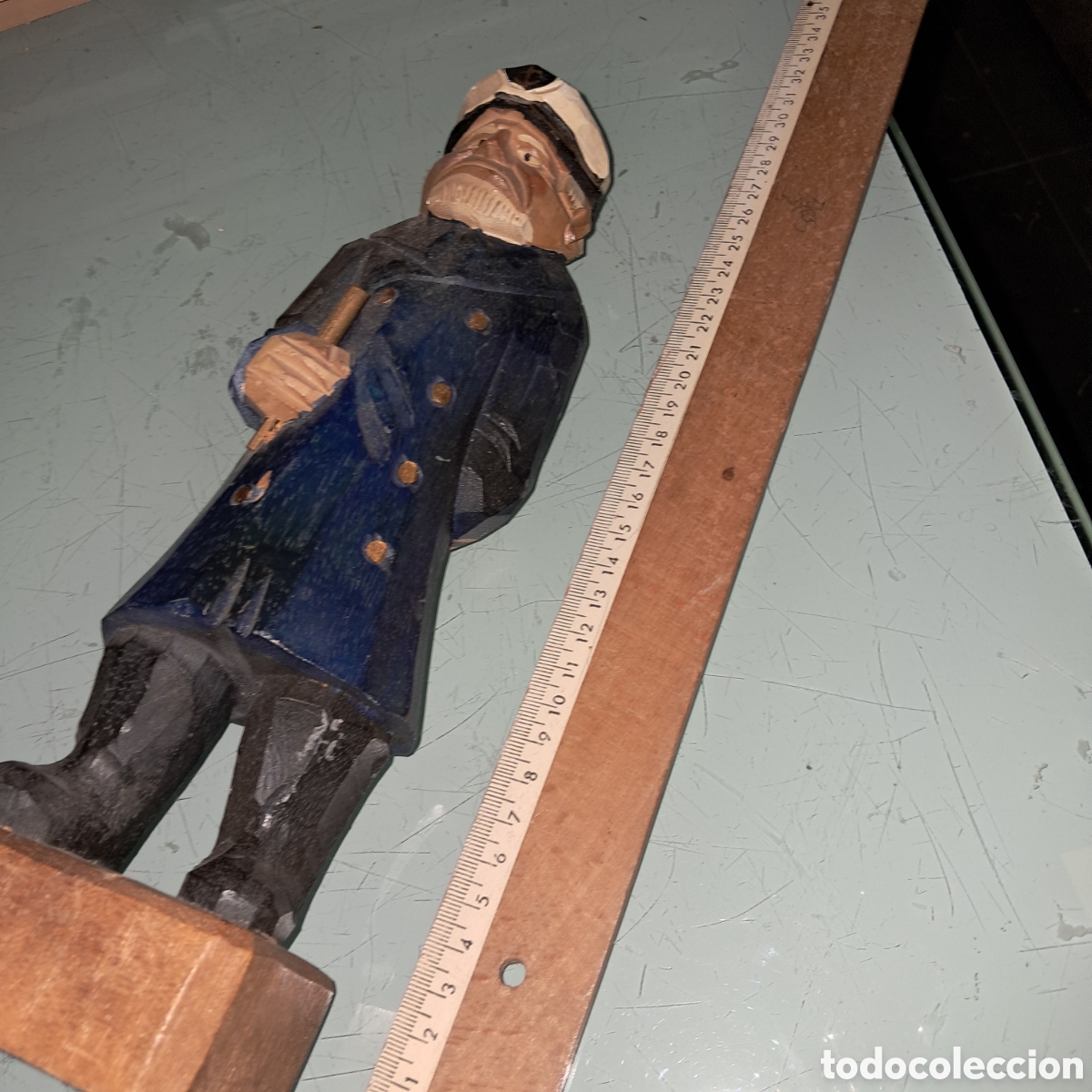 Vintage: Figura n&aacute;utica de madera - Foto 3
