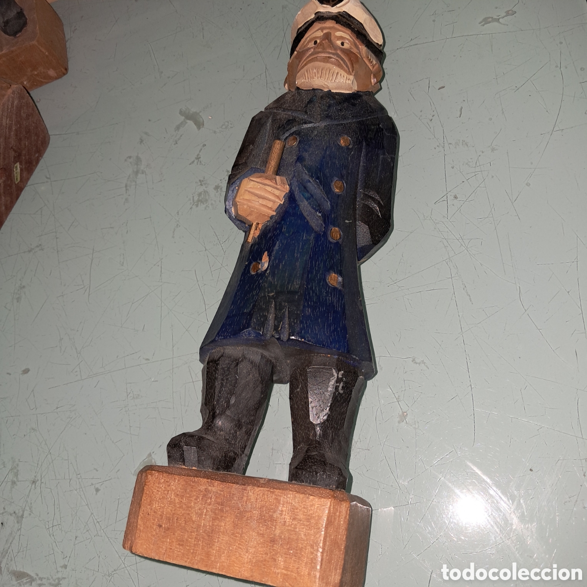 Vintage: Figura n&aacute;utica de madera - Foto 1
