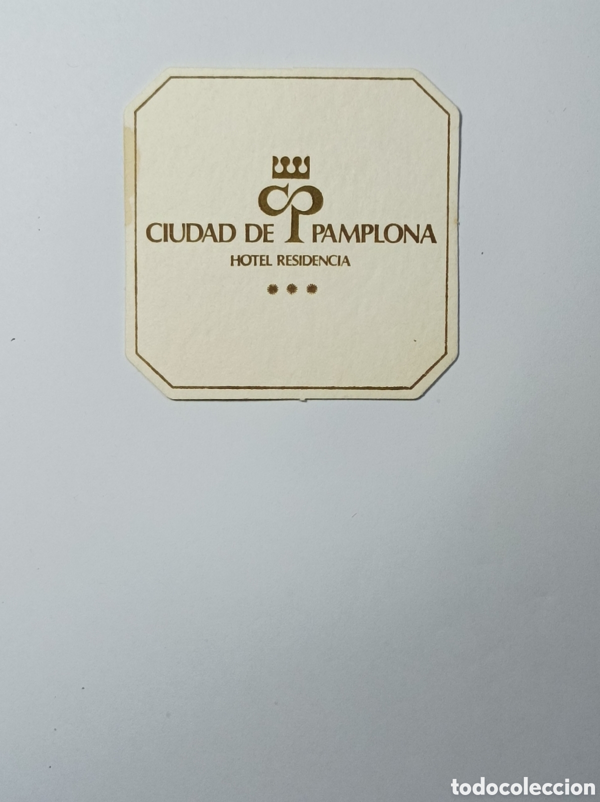 Vintage: CIUDAD DE PAMPLONA HOTEL. POSAVASOS. - Foto 1