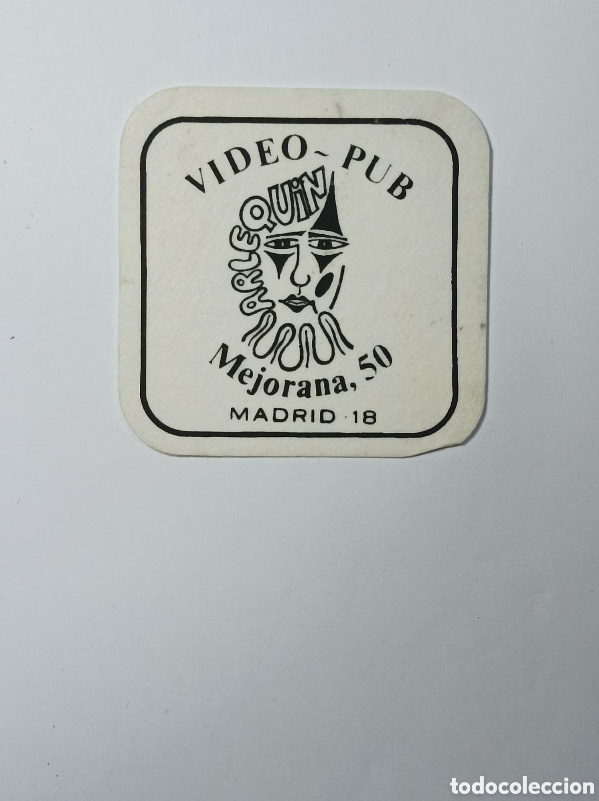 Vintage: ARLEQUIN VIDEO PUB. MADRID. POSAVASOS. - Foto 1