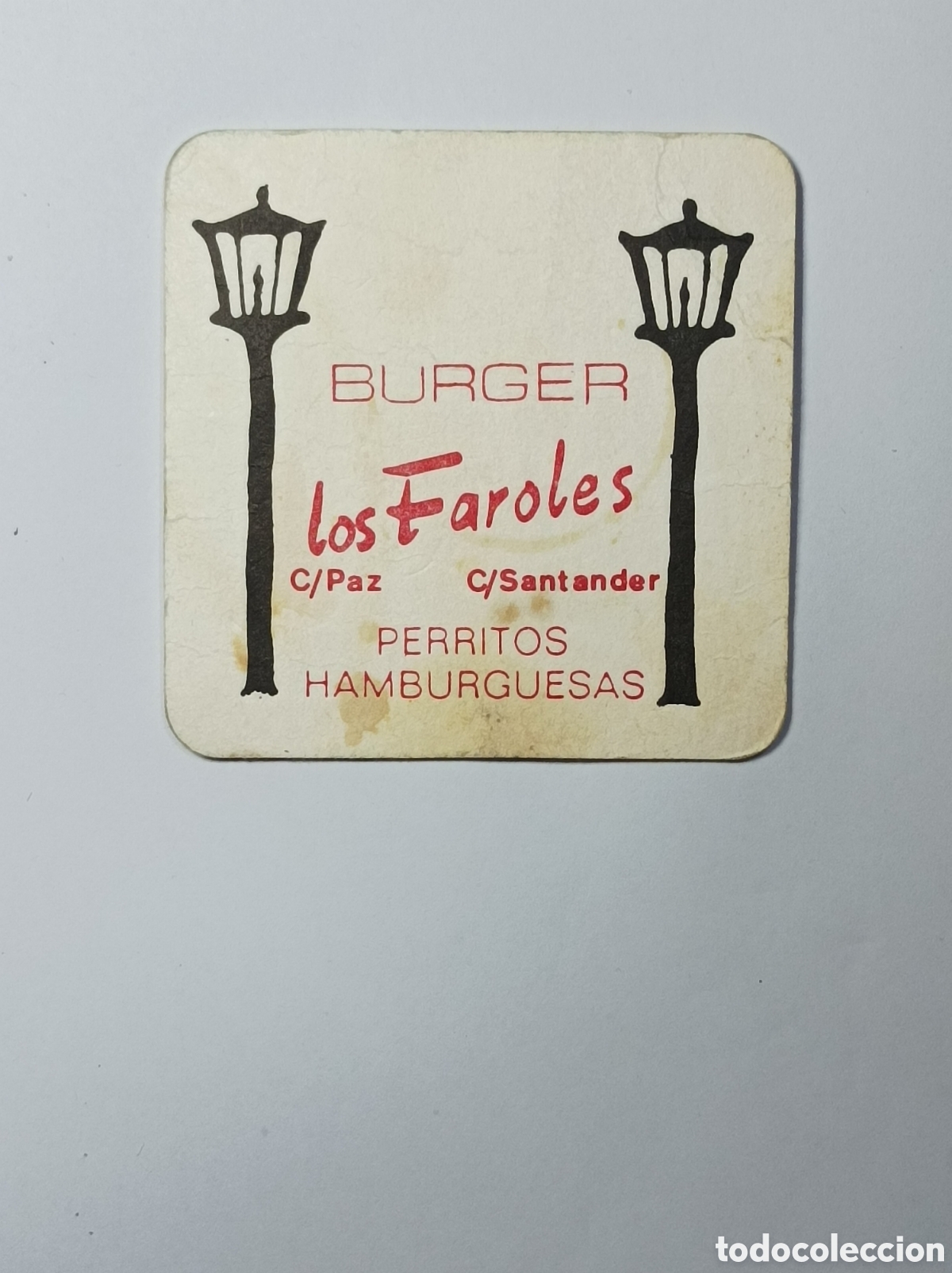 Vintage: BURGER LOS FALORES. ILOCALIZABLE. POSAVASOS. - Foto 1