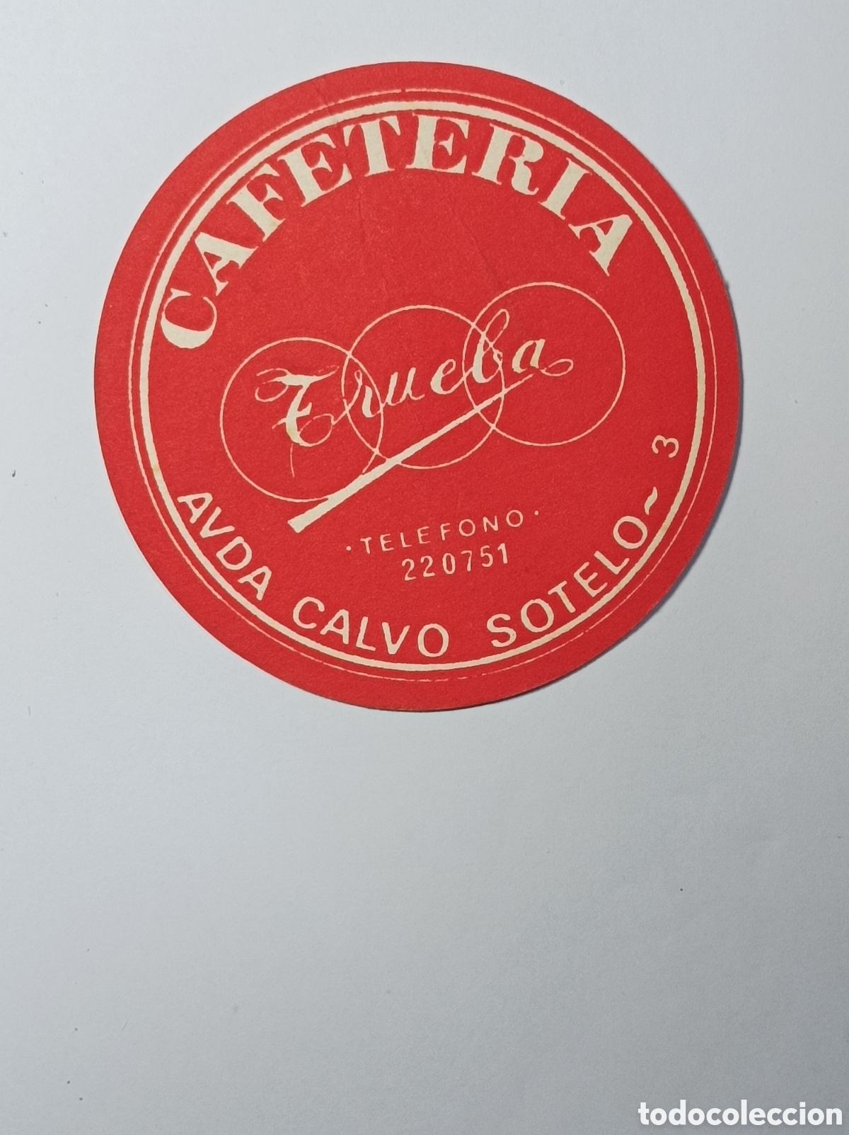Vintage: CAFETER&Iacute;A TRUEBA. ILOCALIZABLE. POSAVASOS. - Foto 1