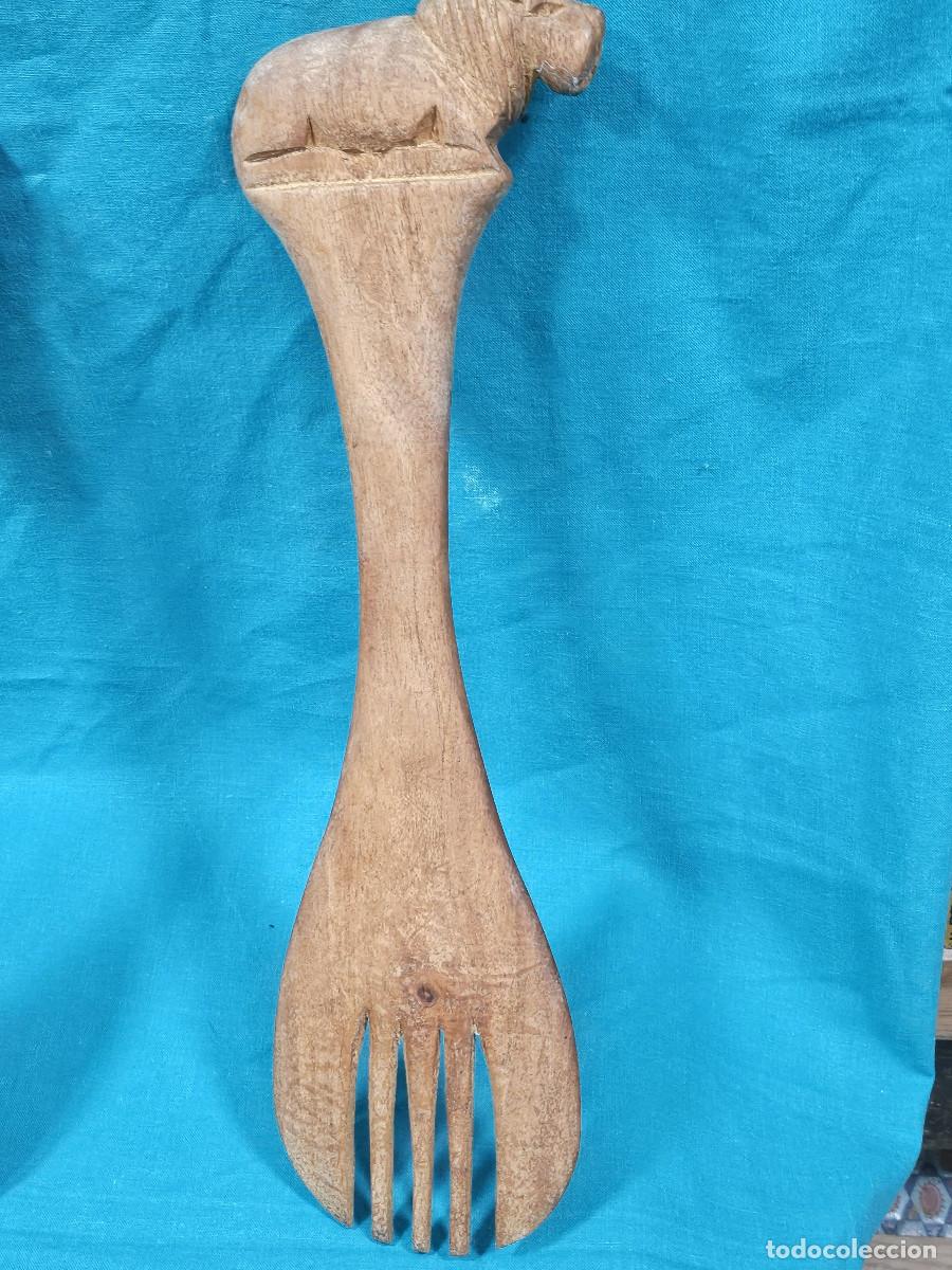 Vintage: cucharon y trinchador de madera - Foto 6