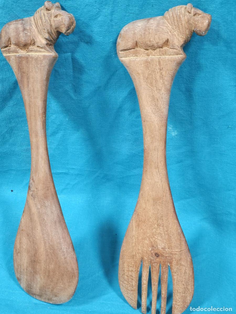 Vintage: cucharon y trinchador de madera - Foto 7