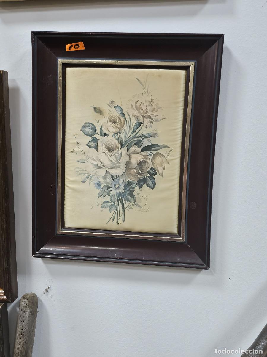 Vintage: cuadro con dibujo en tela - Foto 1