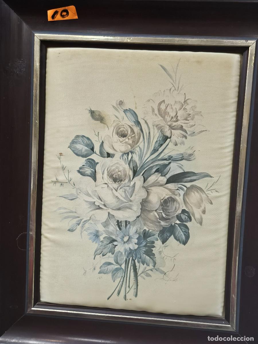 Vintage: cuadro con dibujo en tela - Foto 2