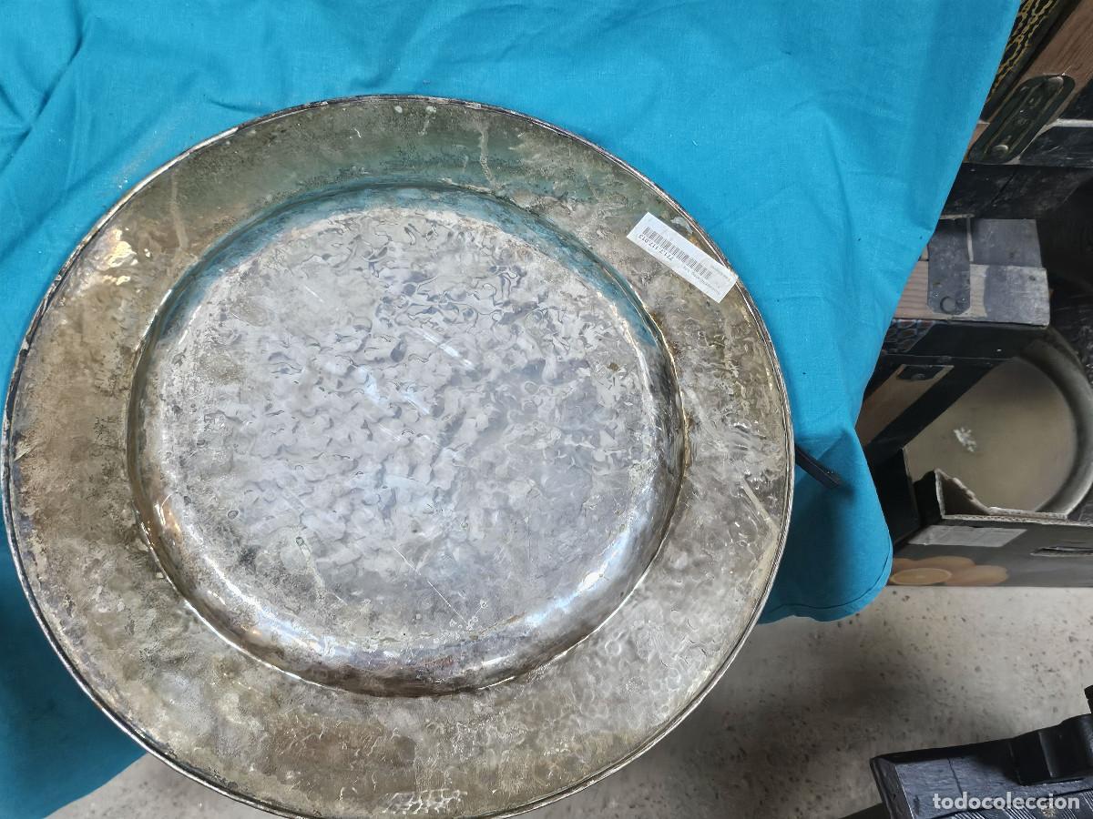 Vintage: plato de metal plateado - Foto 3