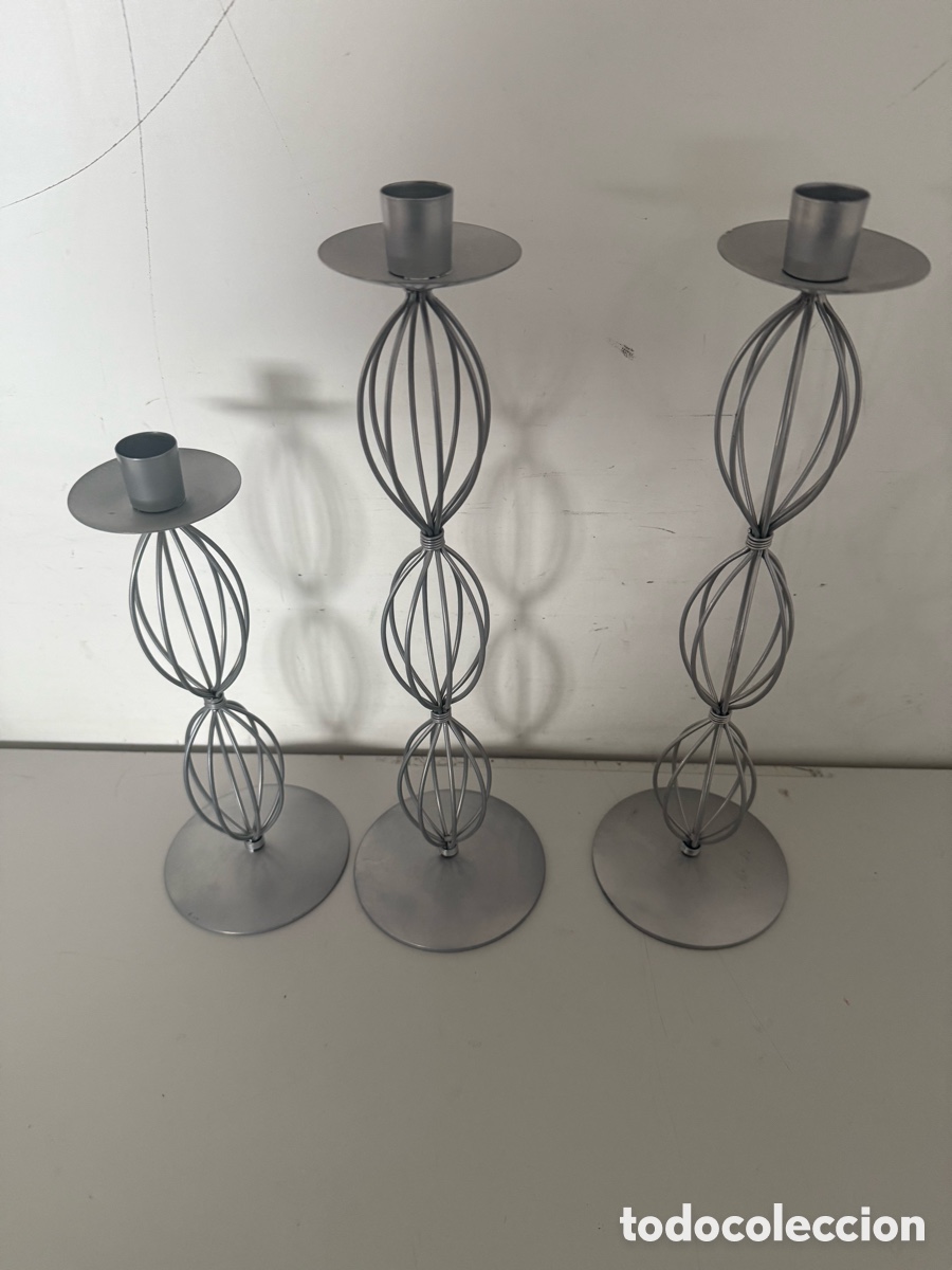 Vintage: Candelabros de metal vintage - Foto 2