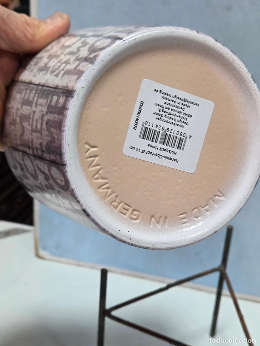 Vintage: macetero de ceramica y pie de hierro - Foto 4