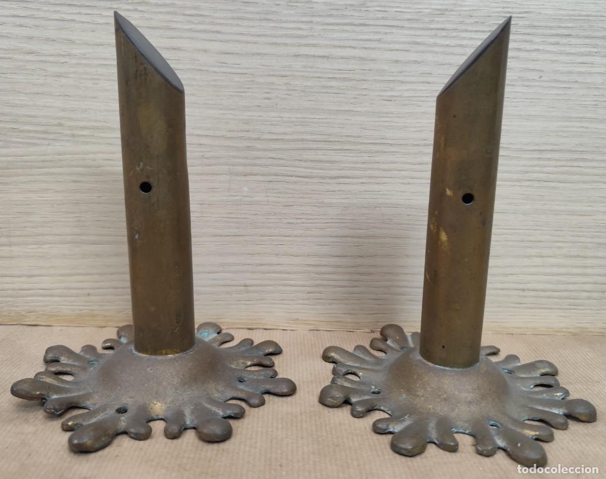 Vintage: Pareja de soportes en bronce - Foto 1