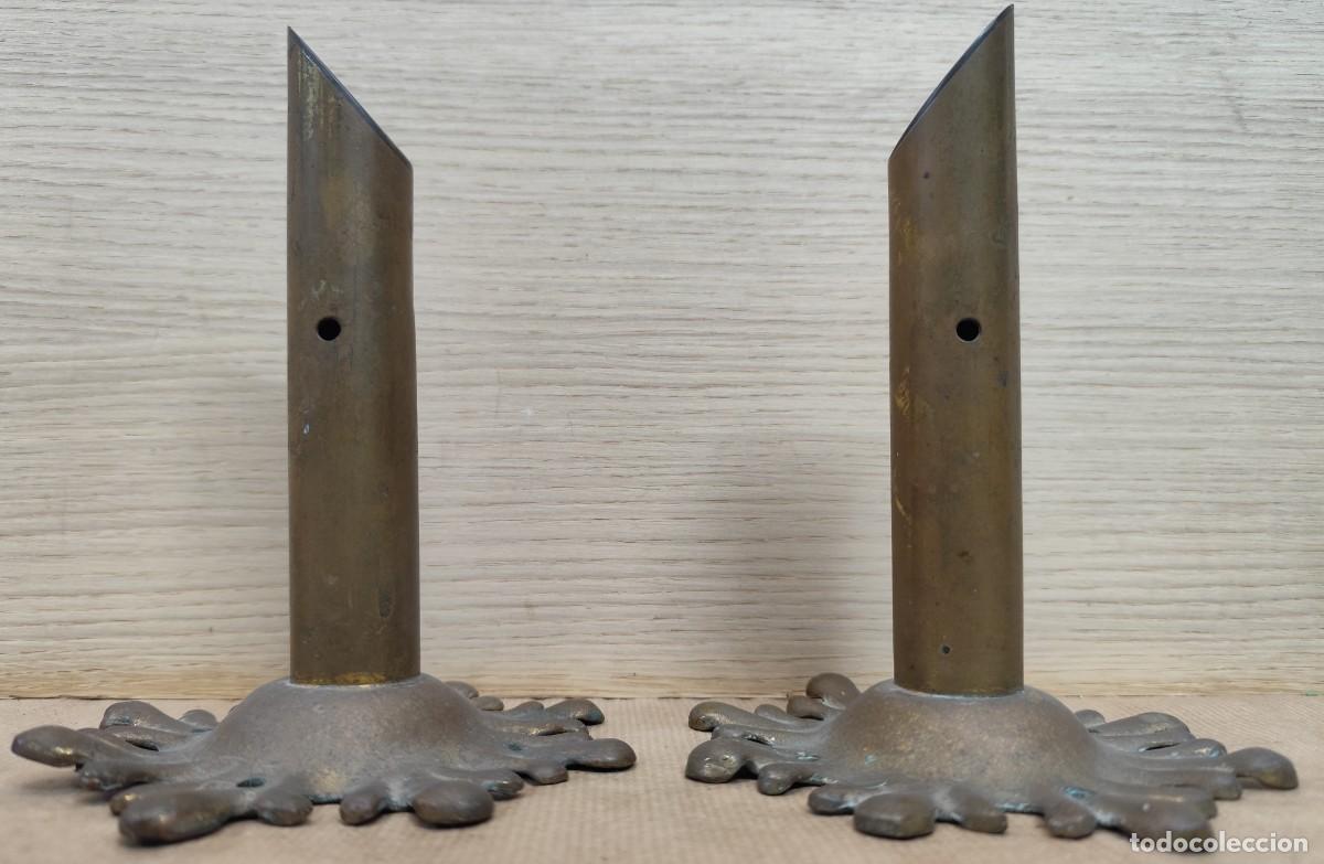 Vintage: Pareja de soportes en bronce - Foto 2