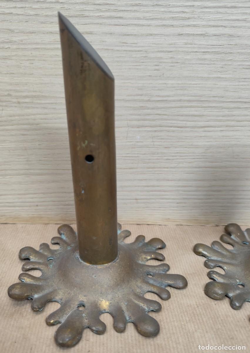 Vintage: Pareja de soportes en bronce - Foto 6
