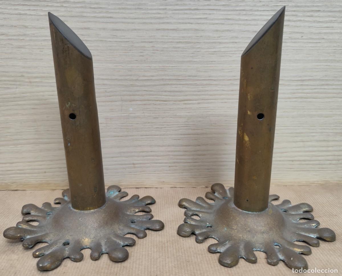 Vintage: Pareja de soportes en bronce - Foto 7