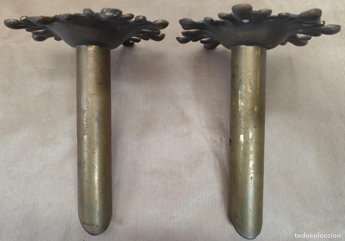 Vintage: Pareja de soportes en bronce - Foto 8