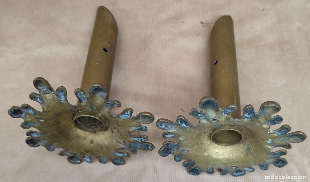 Vintage: Pareja de soportes en bronce - Foto 12