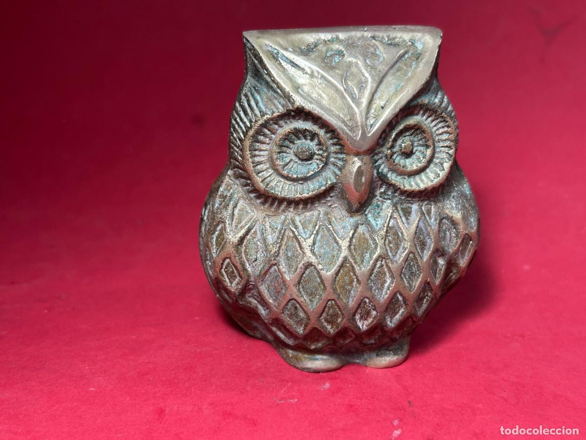 Vintage: FIGURA DE BUHO EN BRONCE 8 CM. - Foto 1