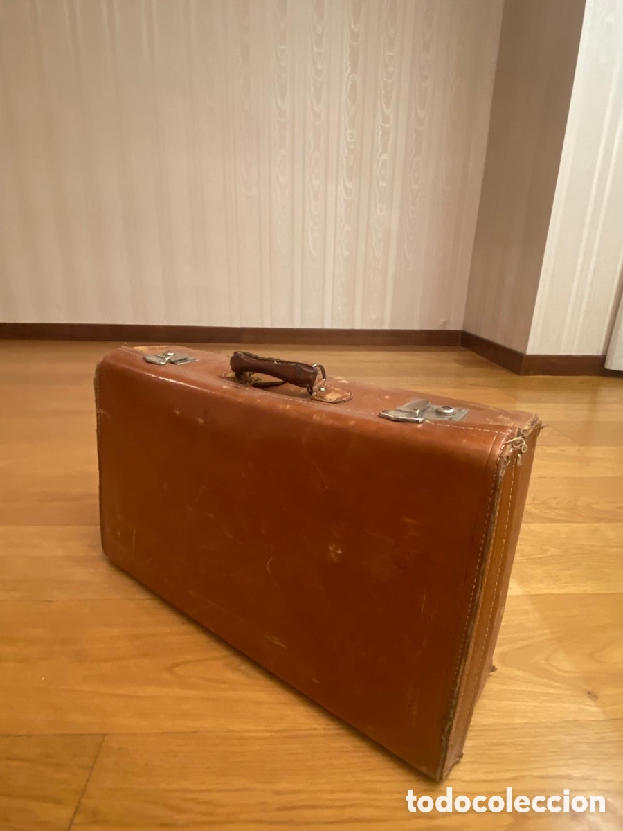 Vintage: Maleta vintage de cuero - Foto 4