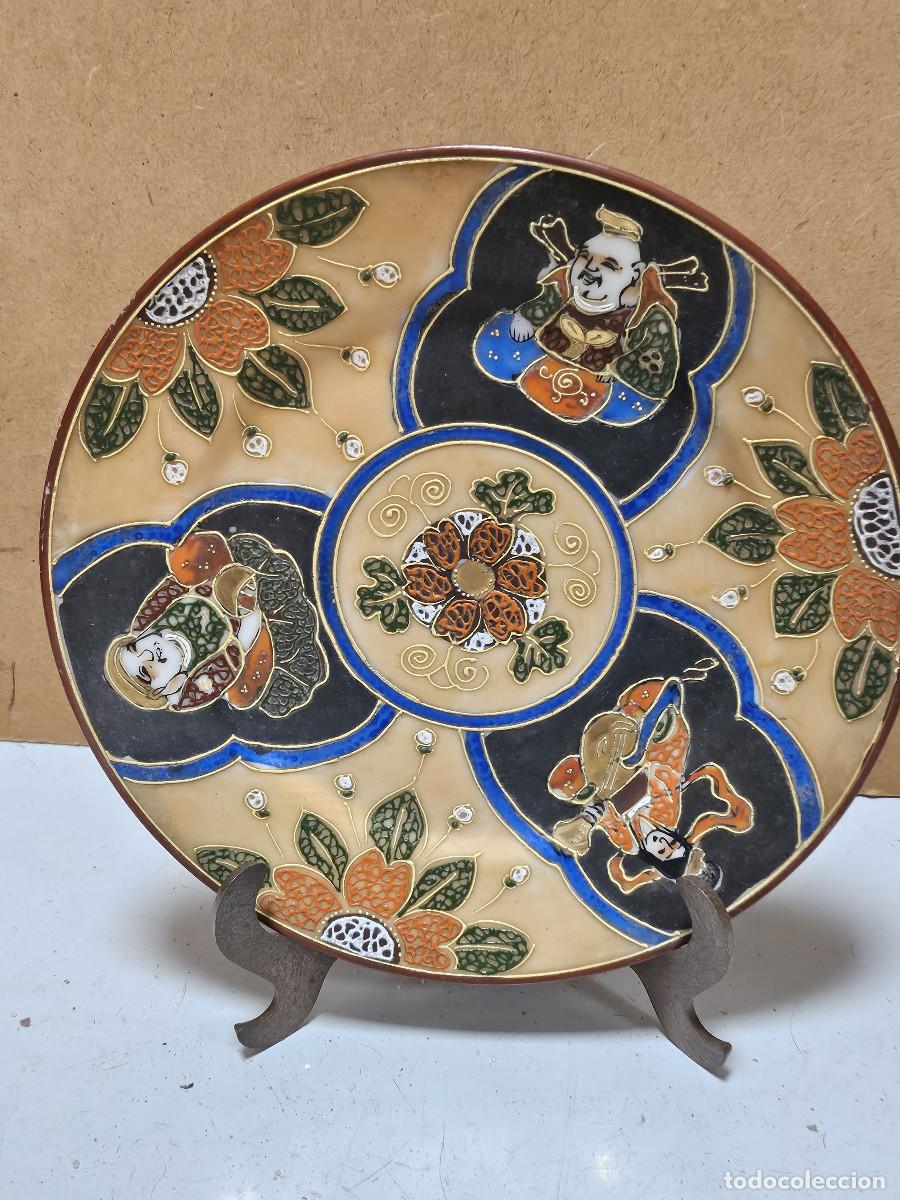 Vintage: plato de ceramica oriental - Foto 1