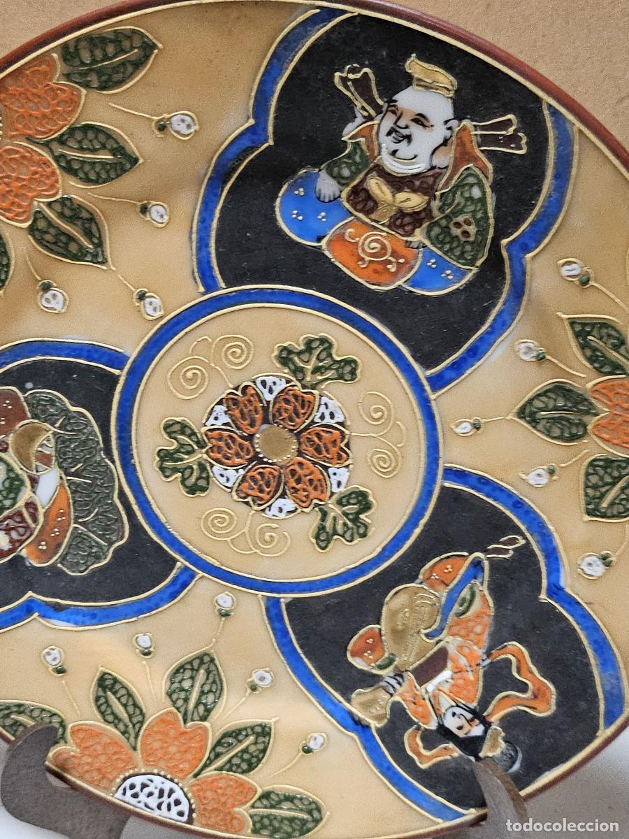 Vintage: plato de ceramica oriental - Foto 3