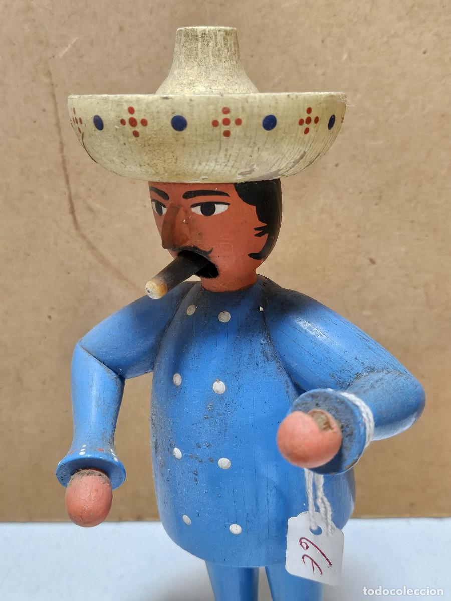 Vintage: figura mu&ntilde;eco de madera - Foto 3