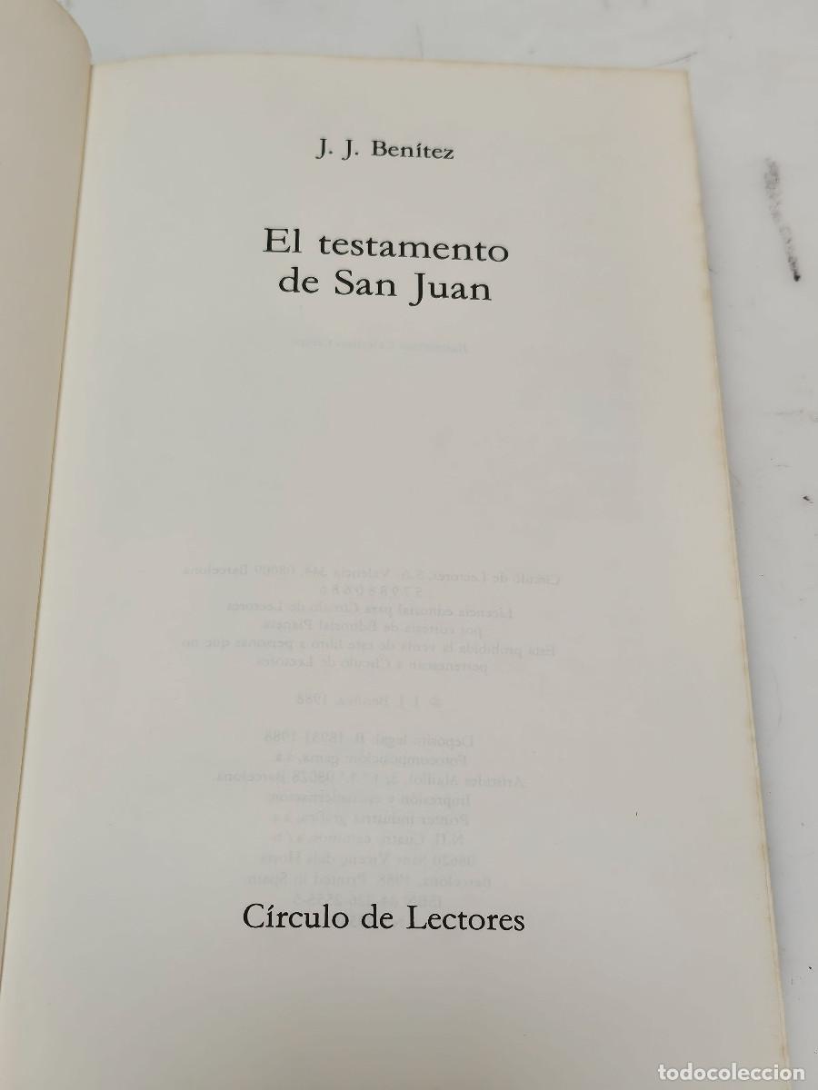 Vintage: libro vintage El Testamento de San Juan - Foto 3