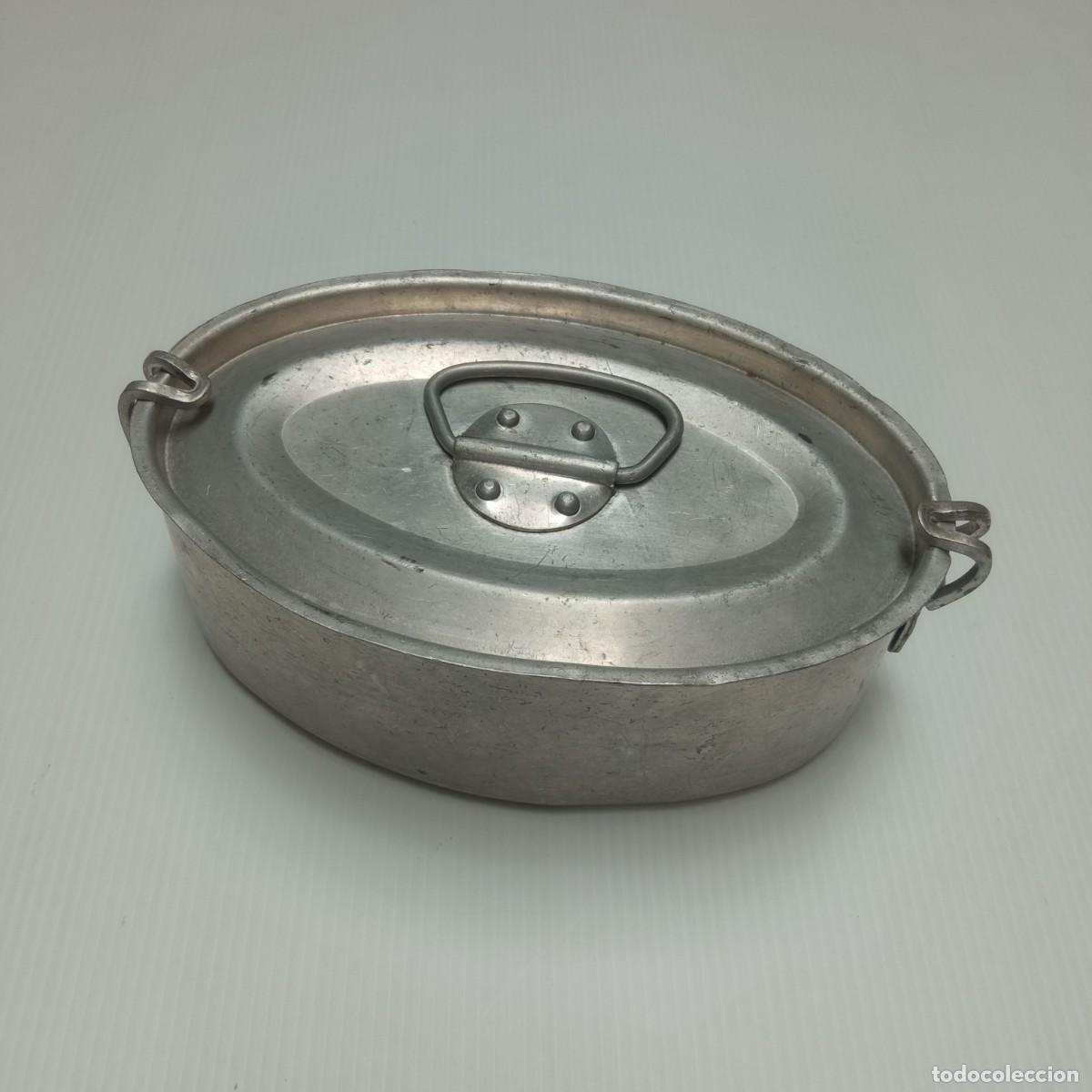 Vintage: fiambrera ovalada de aluminio - Foto 1