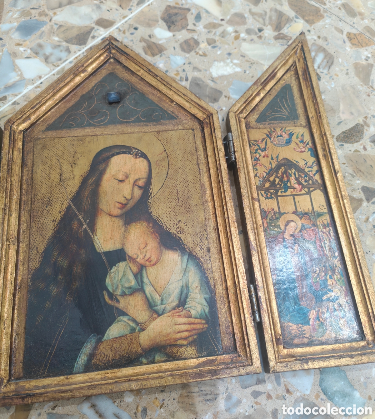 Vintage: Tr&iacute;ptico religioso ,vintage ,60 s - Foto 5