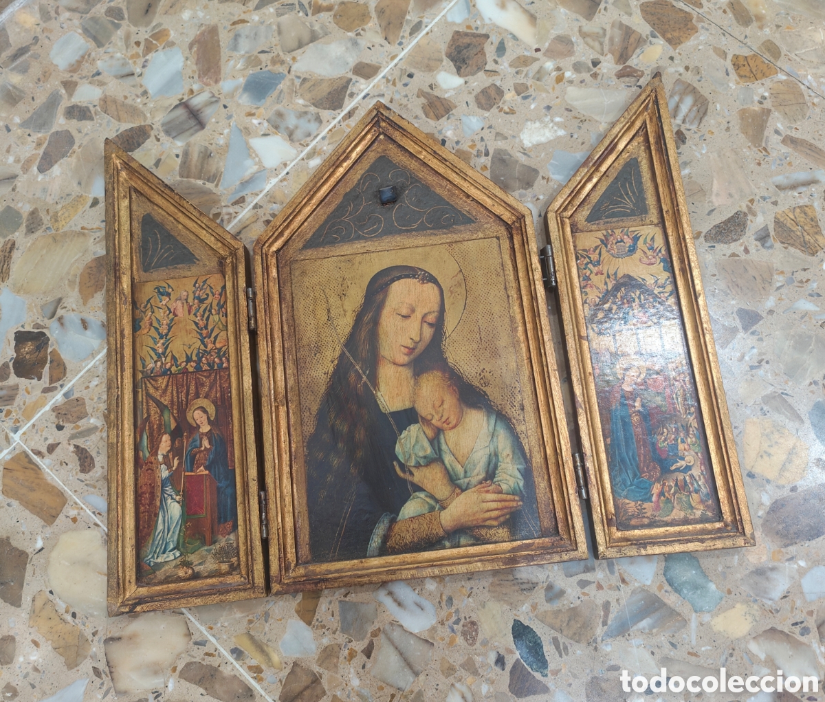 Vintage: Tr&iacute;ptico religioso ,vintage ,60 s - Foto 1