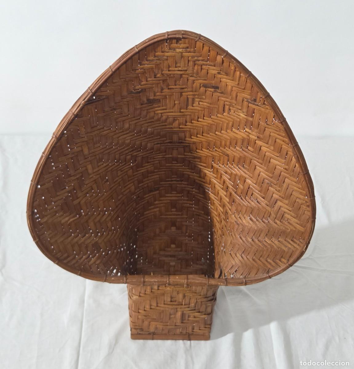 Vintage: Cesta de ratan vintage, para maceta de pared - Foto 2