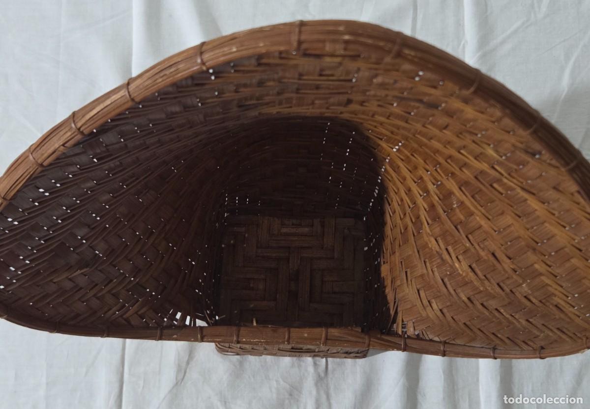 Vintage: Cesta de ratan vintage, para maceta de pared - Foto 4