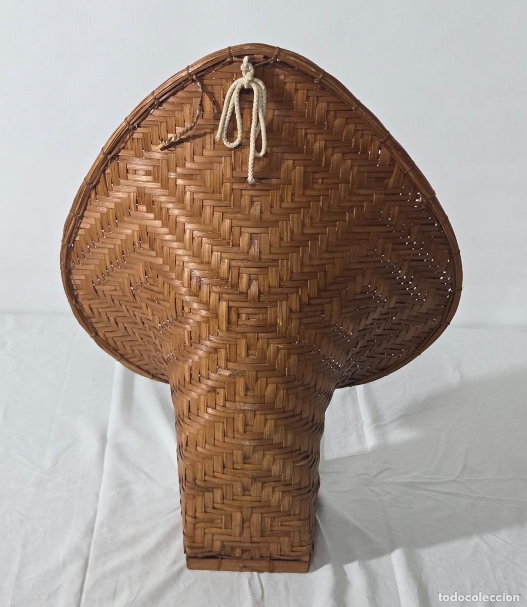 Vintage: Cesta de ratan vintage, para maceta de pared - Foto 6