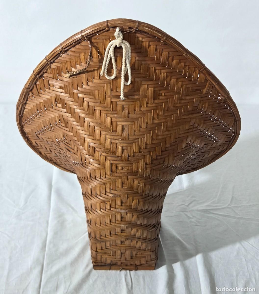 Vintage: Cesta de ratan vintage, para maceta de pared - Foto 7