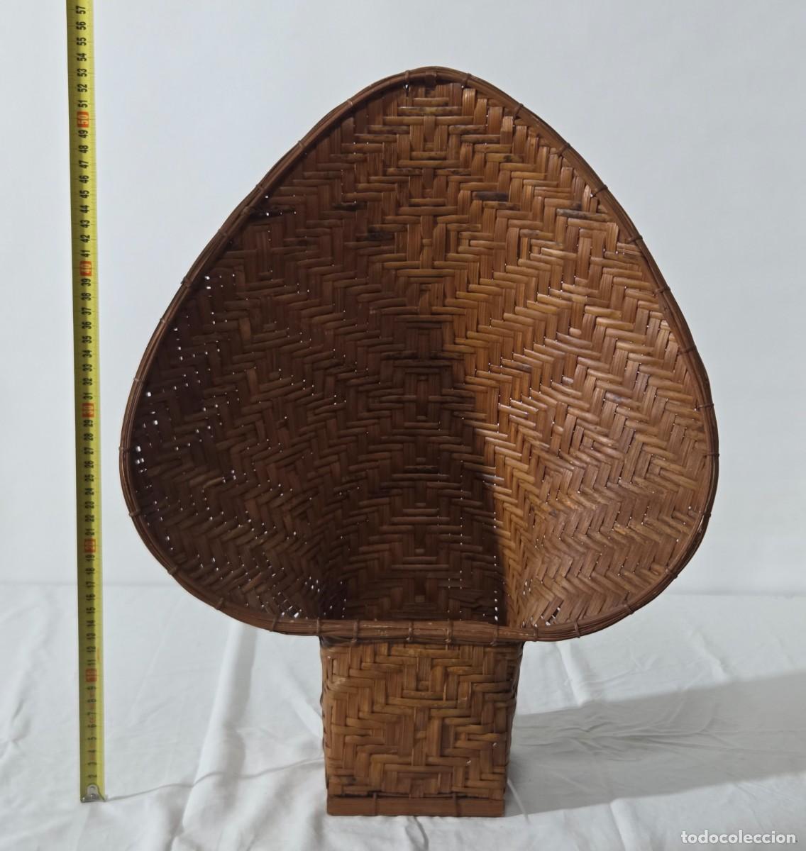 Vintage: Cesta de ratan vintage, para maceta de pared - Foto 13