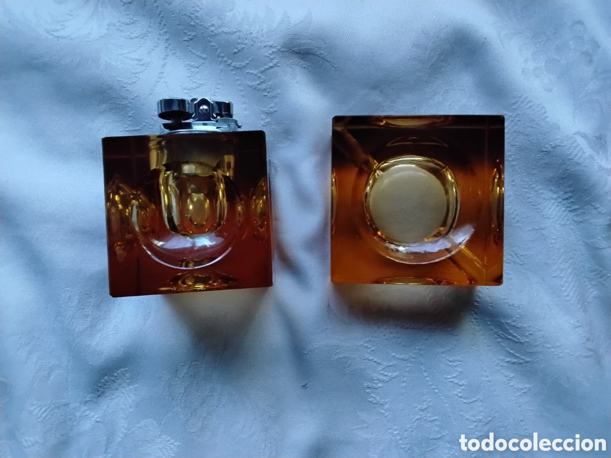 Vintage: CONJUNTO MECHERO Y CENICERO DE MESA - Foto 3