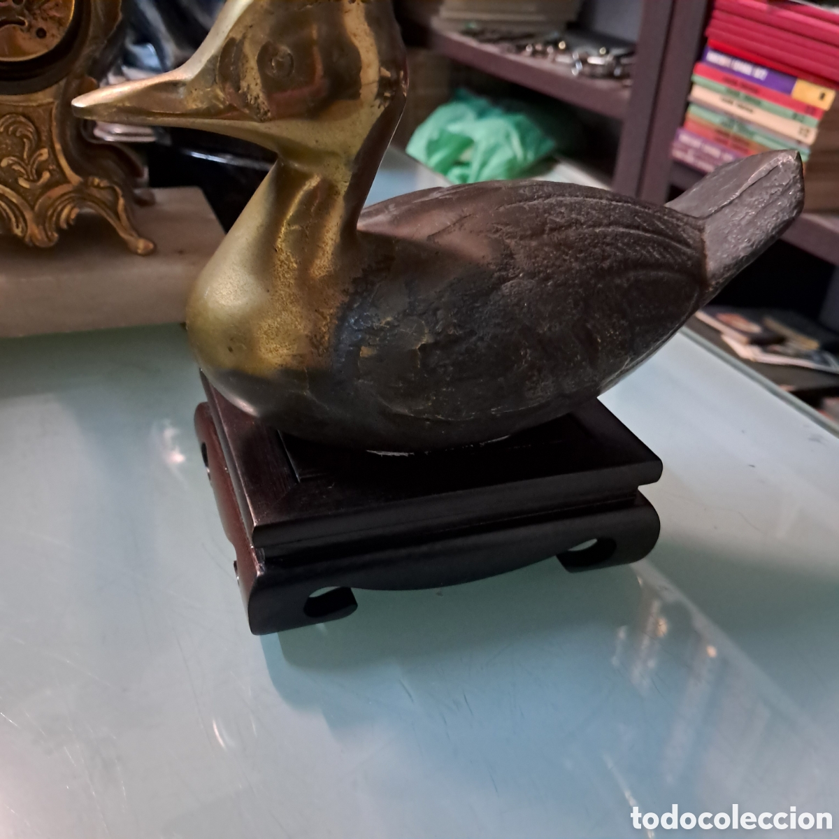 Vintage: Pato de bronce macizo - Foto 1