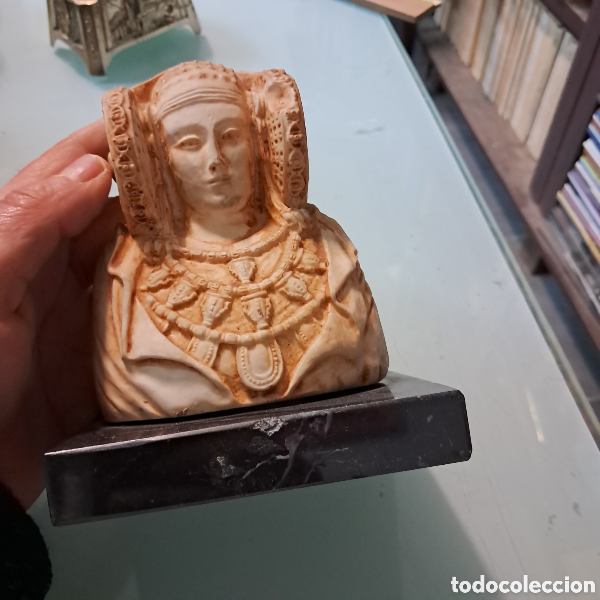 Vintage: Dama de Elche, en piedra ,16 cm - Foto 2