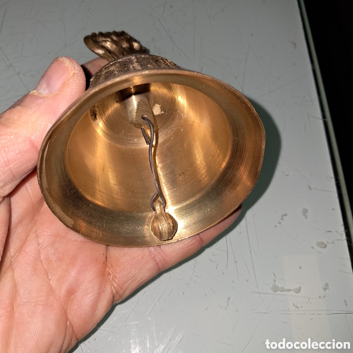 Vintage: Campana de bronce, religiosa - Foto 2