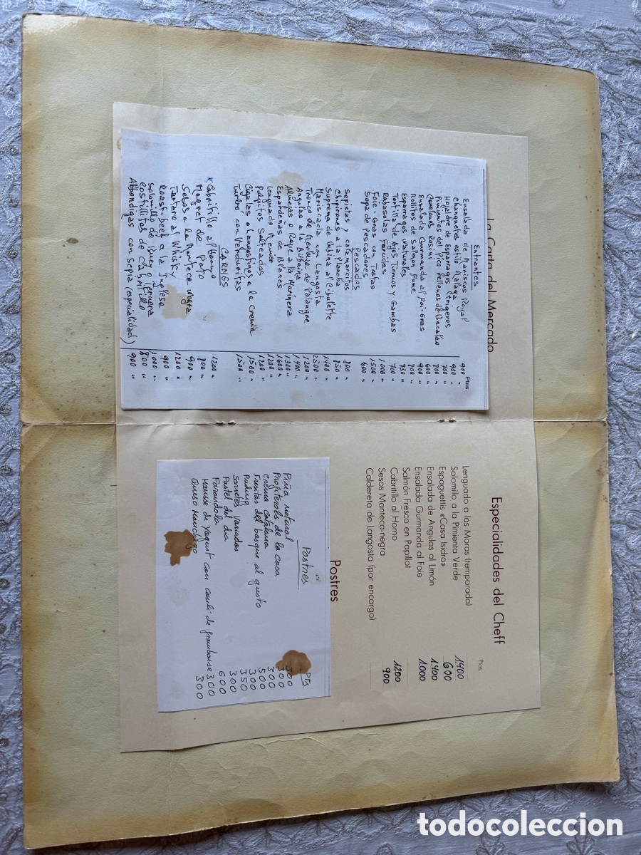 Vintage: Antigua carta de men&uacute; - Foto 3