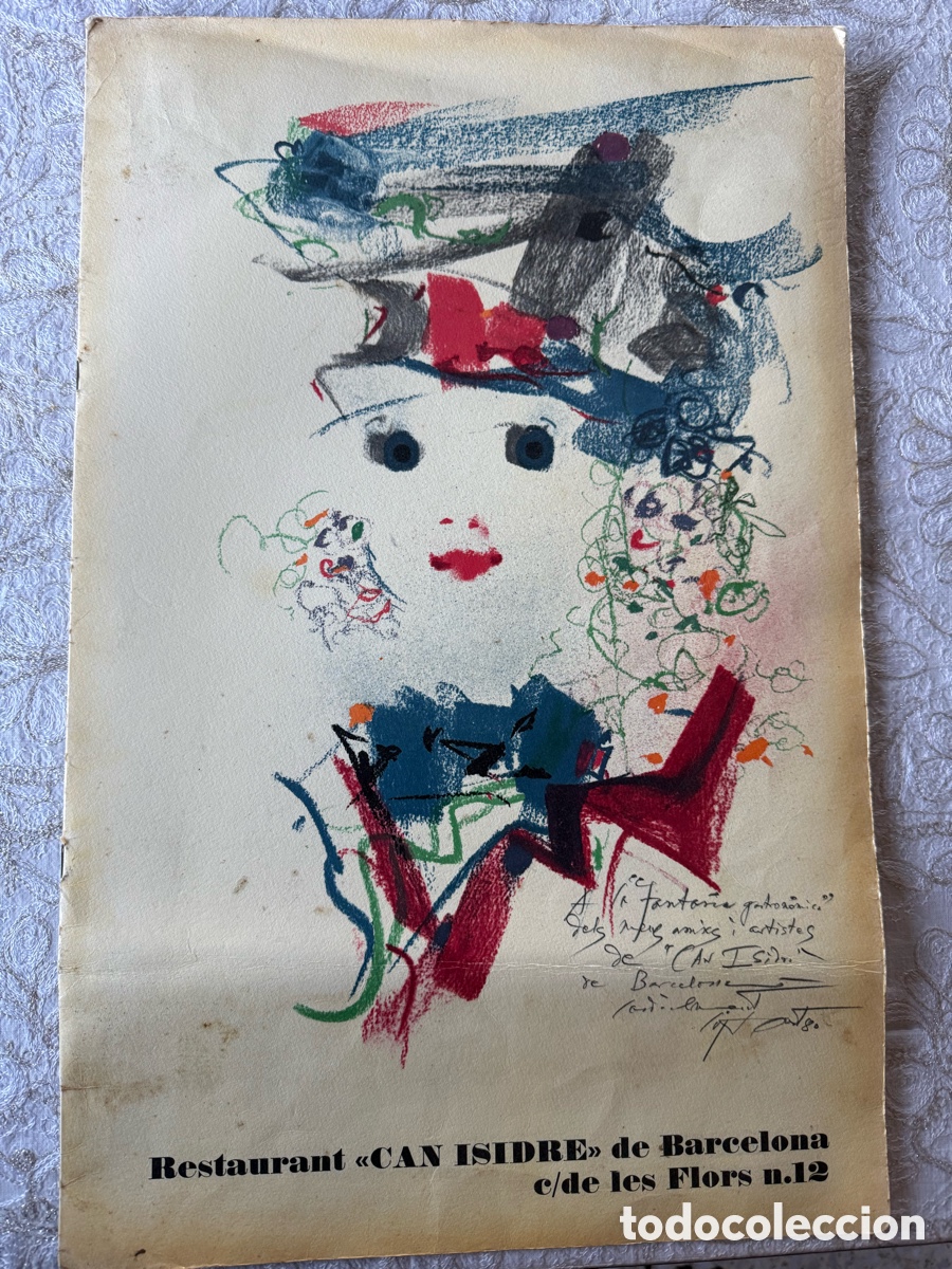 Vintage: Antigua carta de men&uacute; - Foto 1