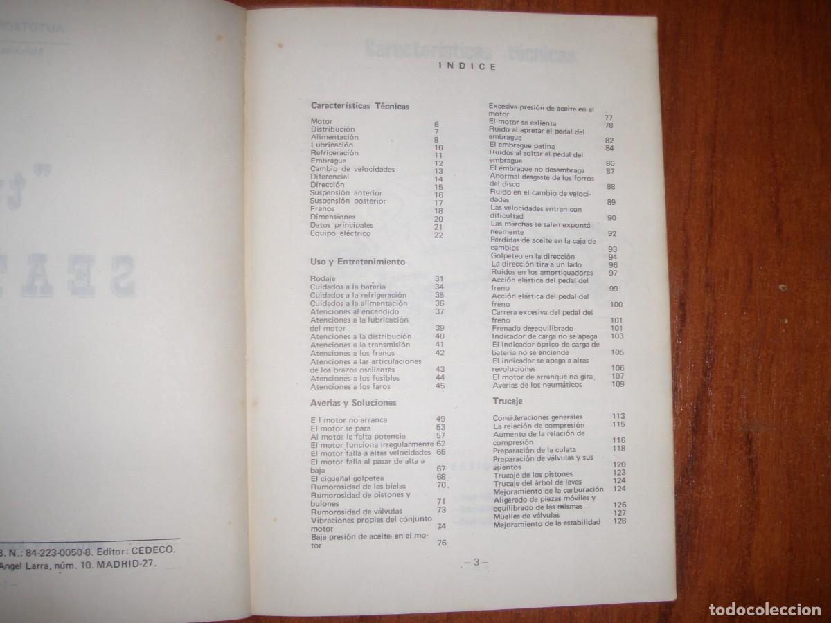 Vintage: LIBRO HERRAMIENTA SEAT 600 - Foto 4