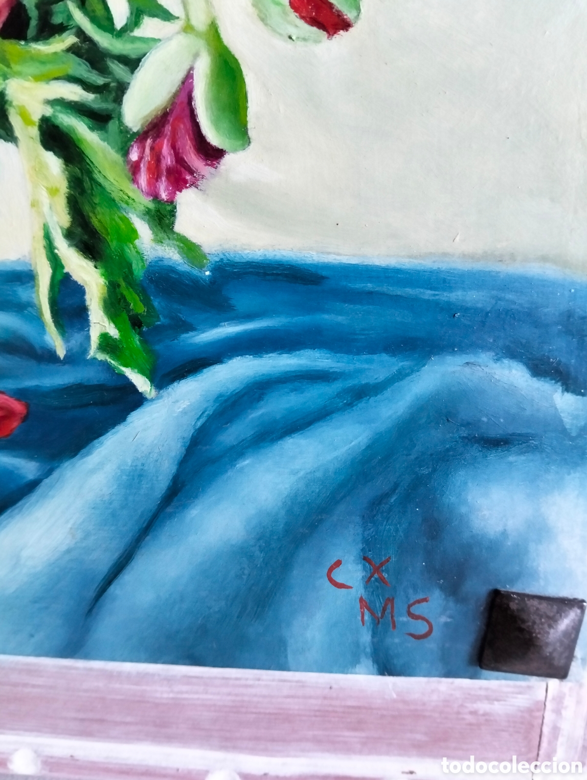 Vintage: Cuadro al &oacute;leo pintado sobre madera - Foto 3