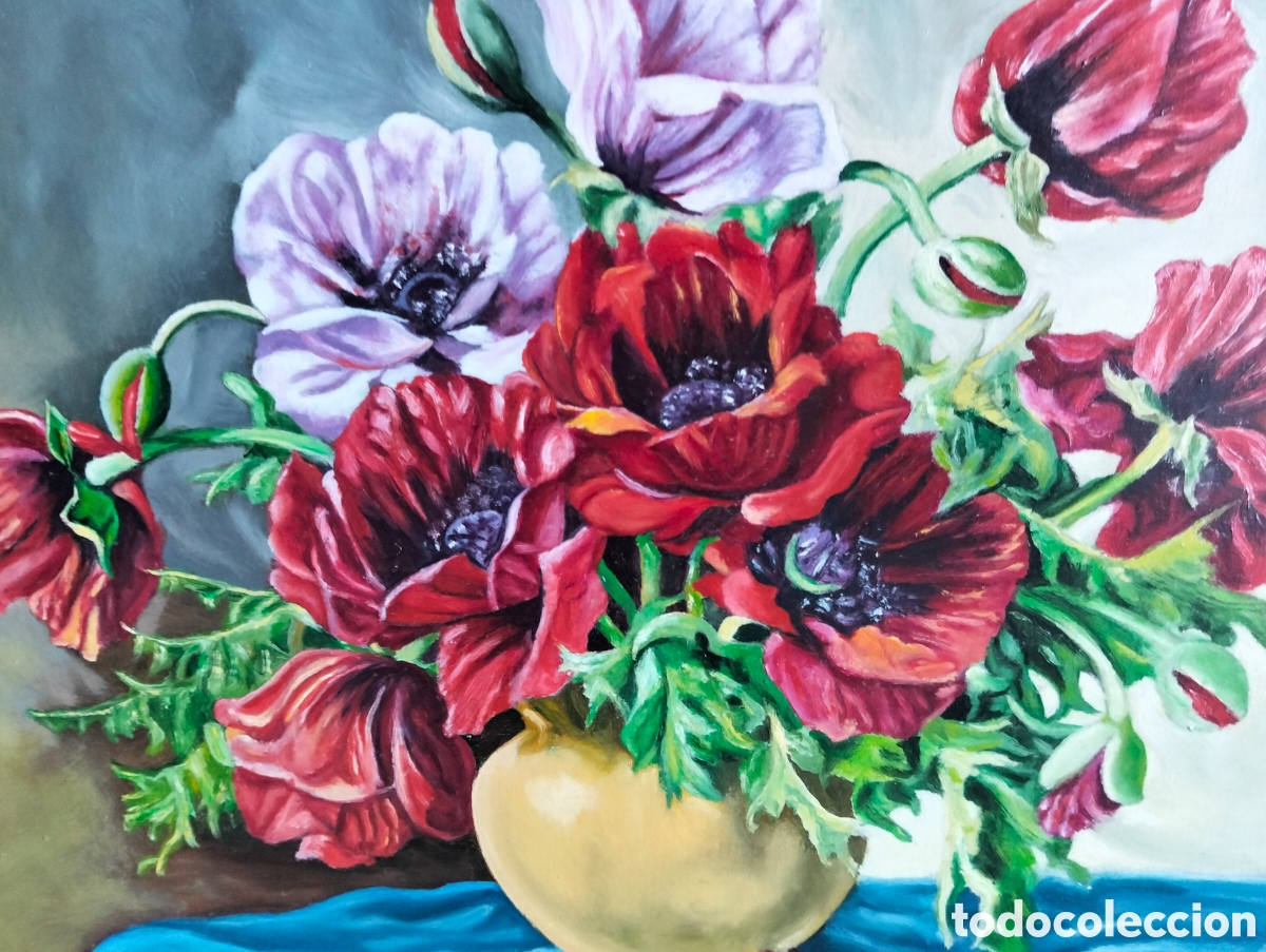 Vintage: Cuadro al &oacute;leo pintado sobre madera - Foto 4