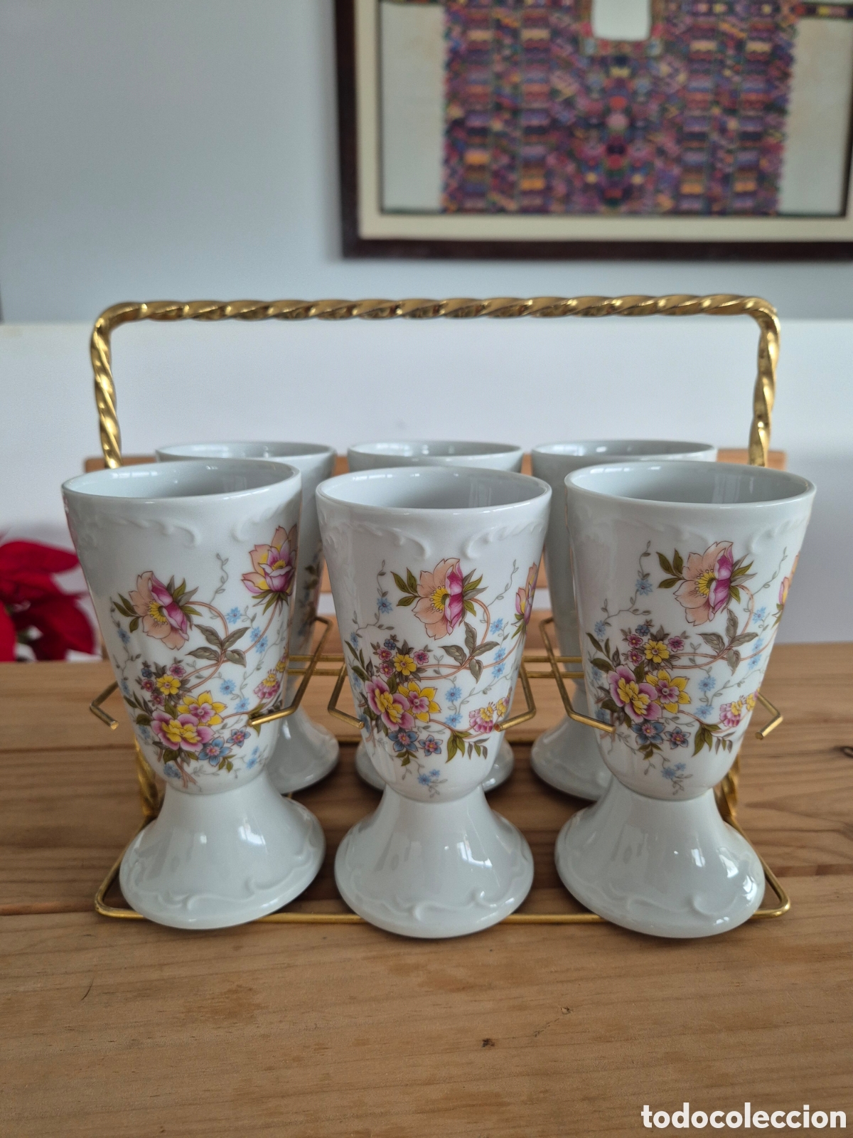 Vintage: 6 mazagran con soporte - Foto 1