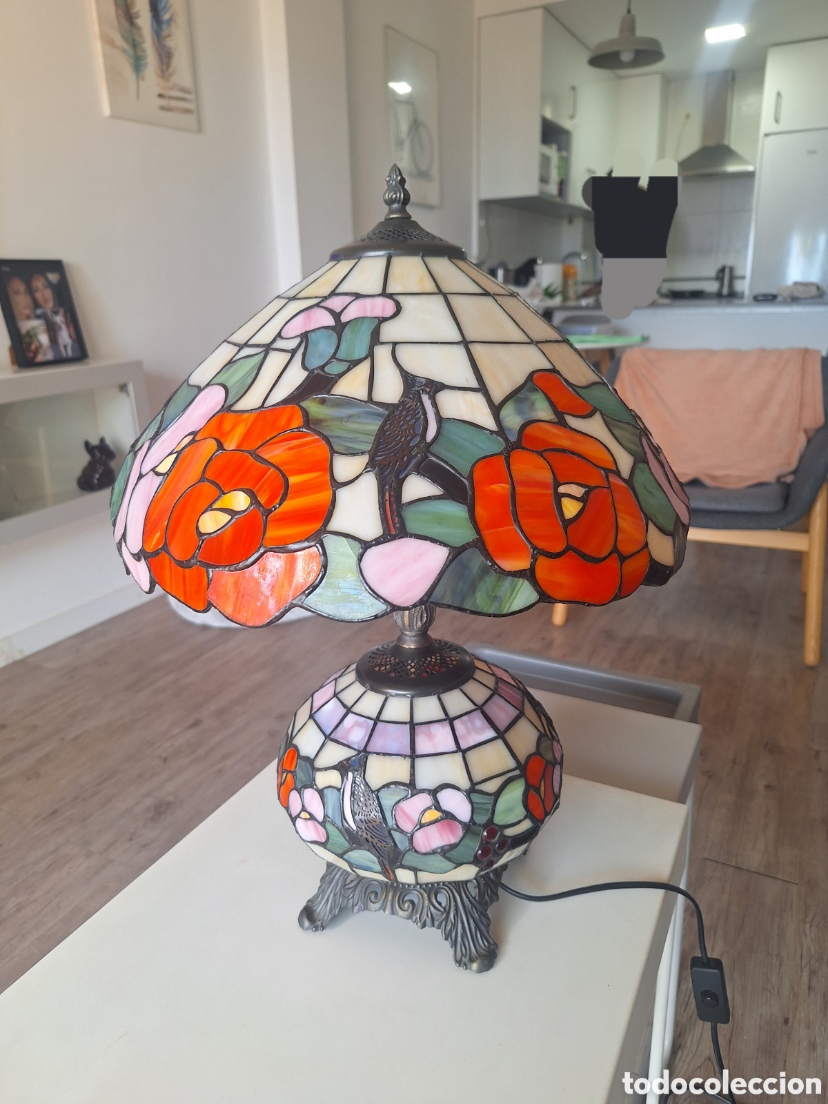 Vintage: Lampara detalles florales - Foto 1