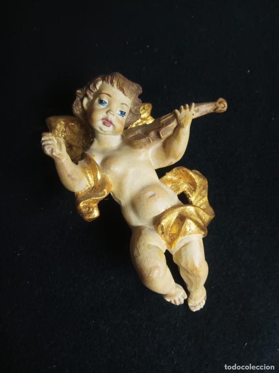 Vintage: ANGELITO DE PARED CON VIOL&Iacute;N - Foto 1